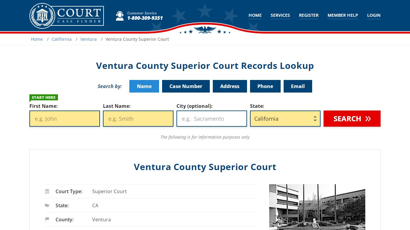Ventura County Superior Court Records Lookup - CourtCaseFinder.com
